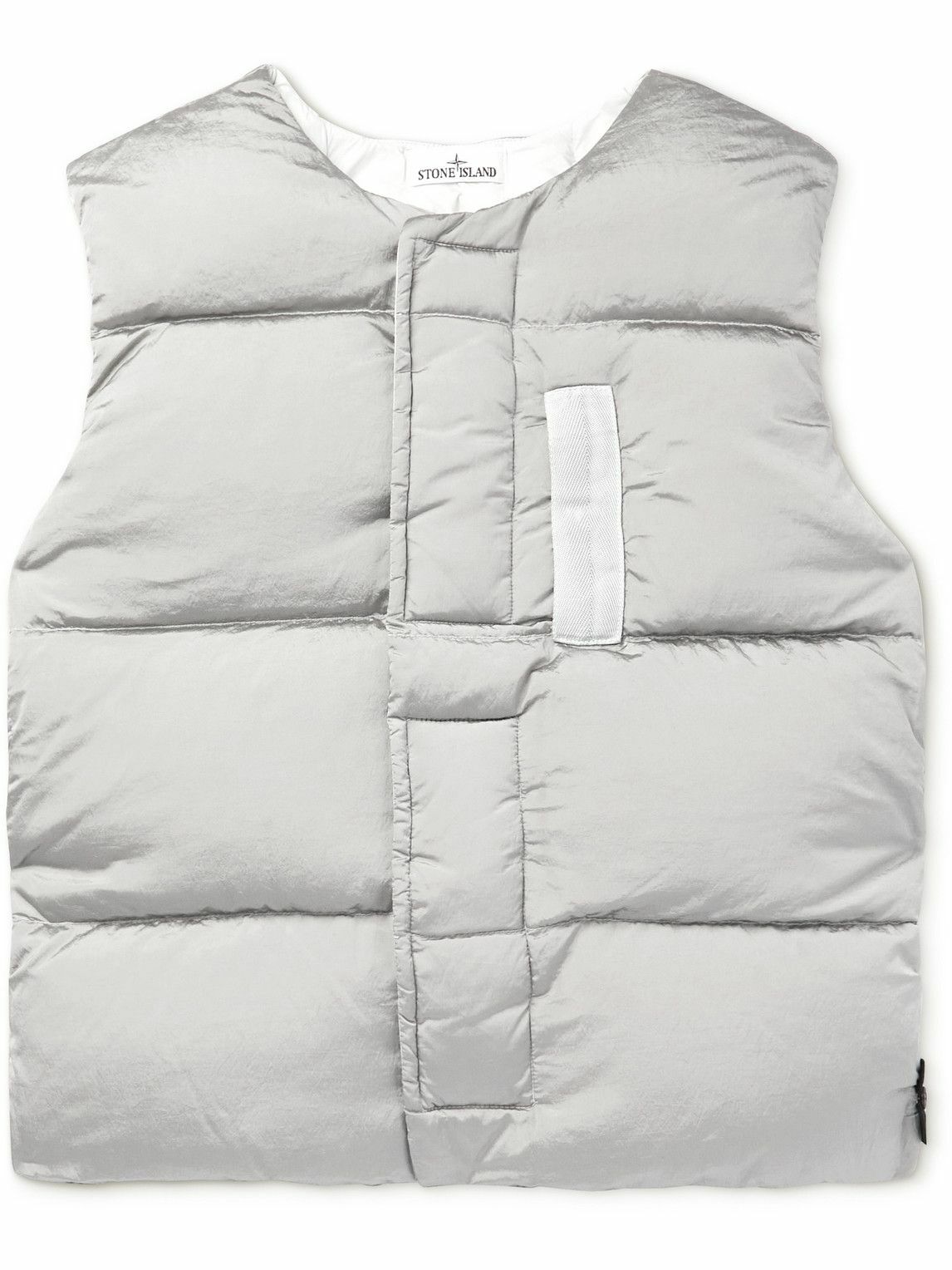 Photo: Stone Island - Quilted Crinkled-Shell Down Gilet - Gray