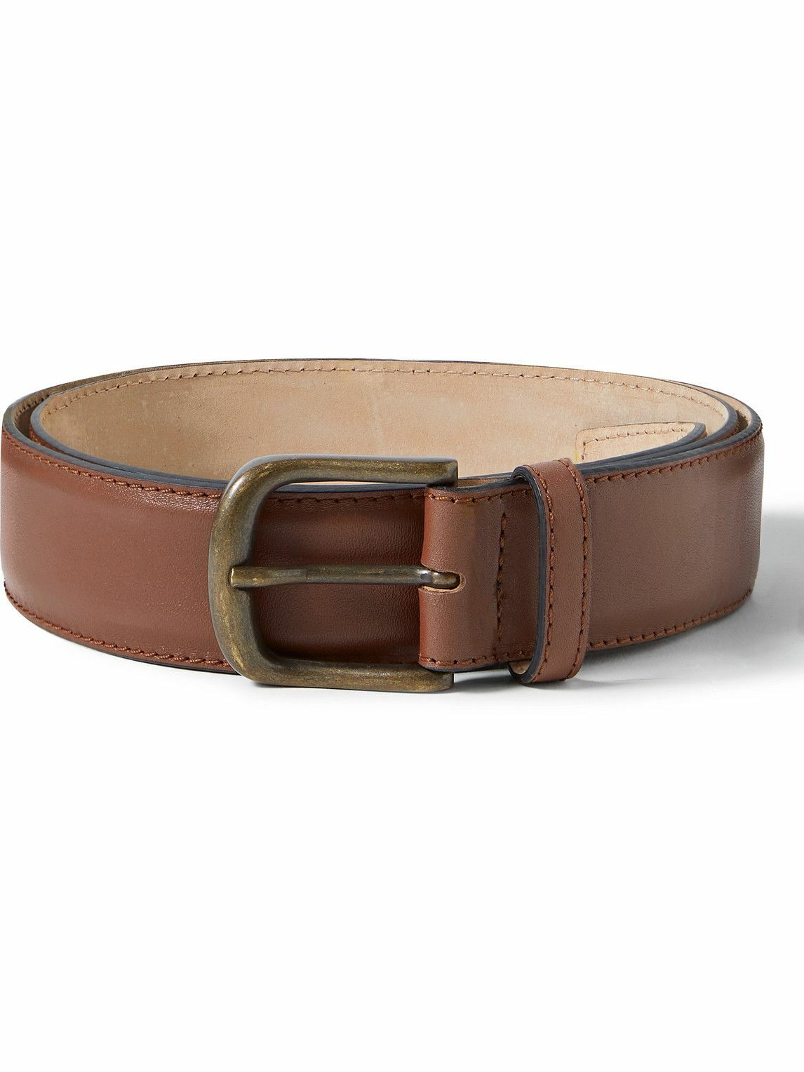 Photo: Anderson & Sheppard - 3cm Leather Belt - Brown