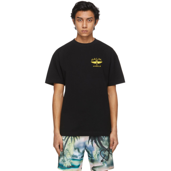 Palm Angels Black Military Wings T 