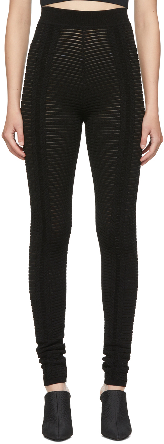 Balmain Black Viscose Leggings Balmain