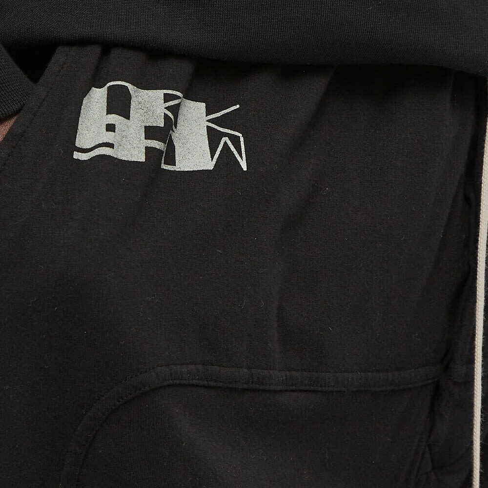 Rick Owens Men's DRKSHDW Lightweight Jersey Logo Prisoner Pant in Black