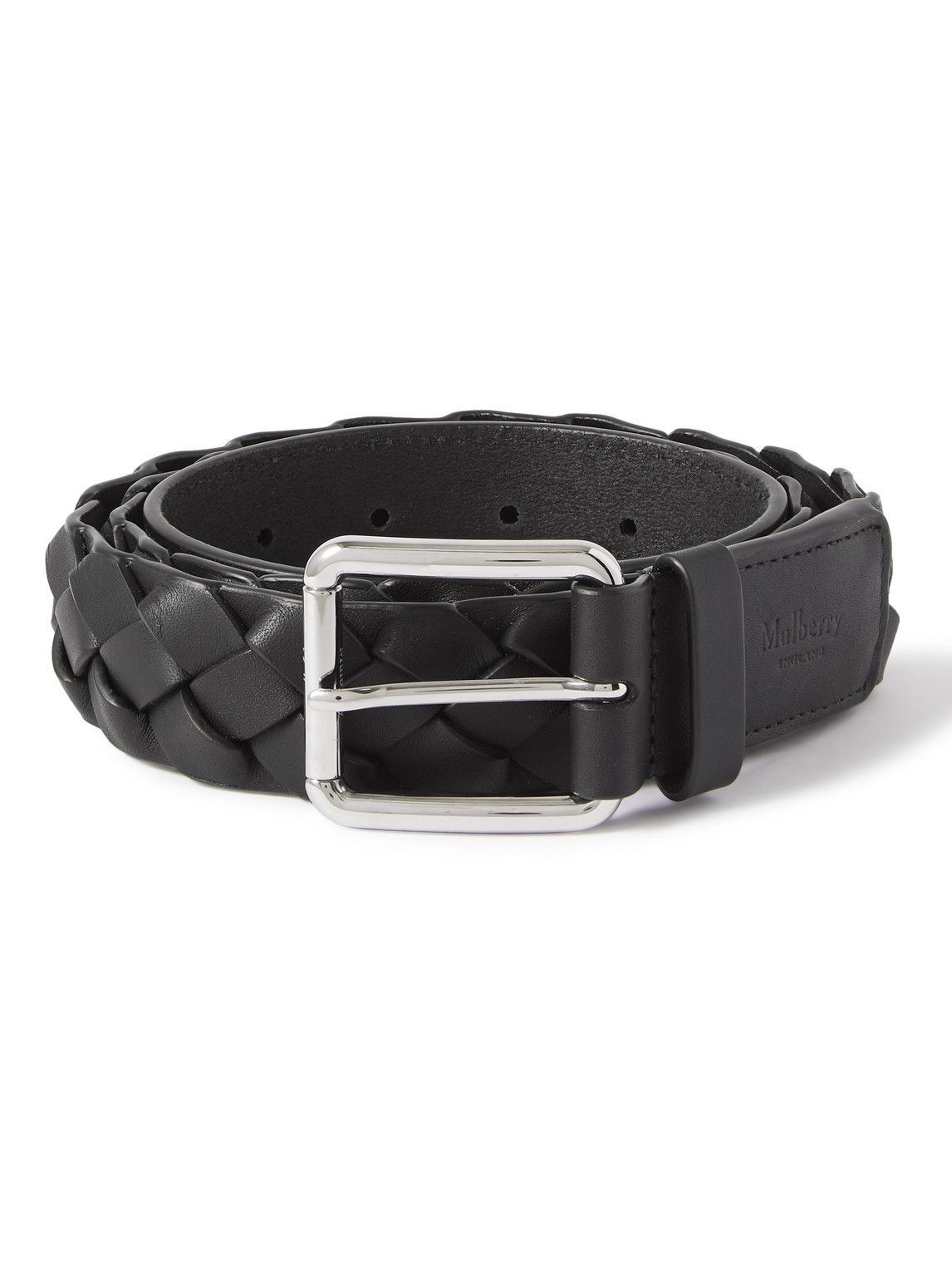 Mulberry - 4cm Braided Leather Belt - Black Mulberry