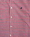 Brooks Brothers Men's Stretch Madison Relaxed-Fit Sport Shirt, Non-Iron Oxford Button Down Collar Micro-Check | Burgundy