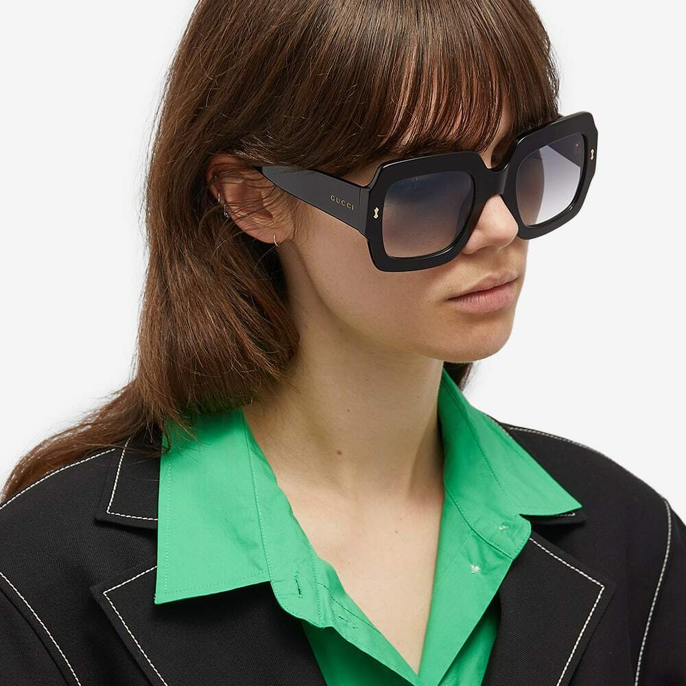 Gucci Women S Eyewear Gg1111s Bio Acetate Sunglasses In Black Grey Gucci