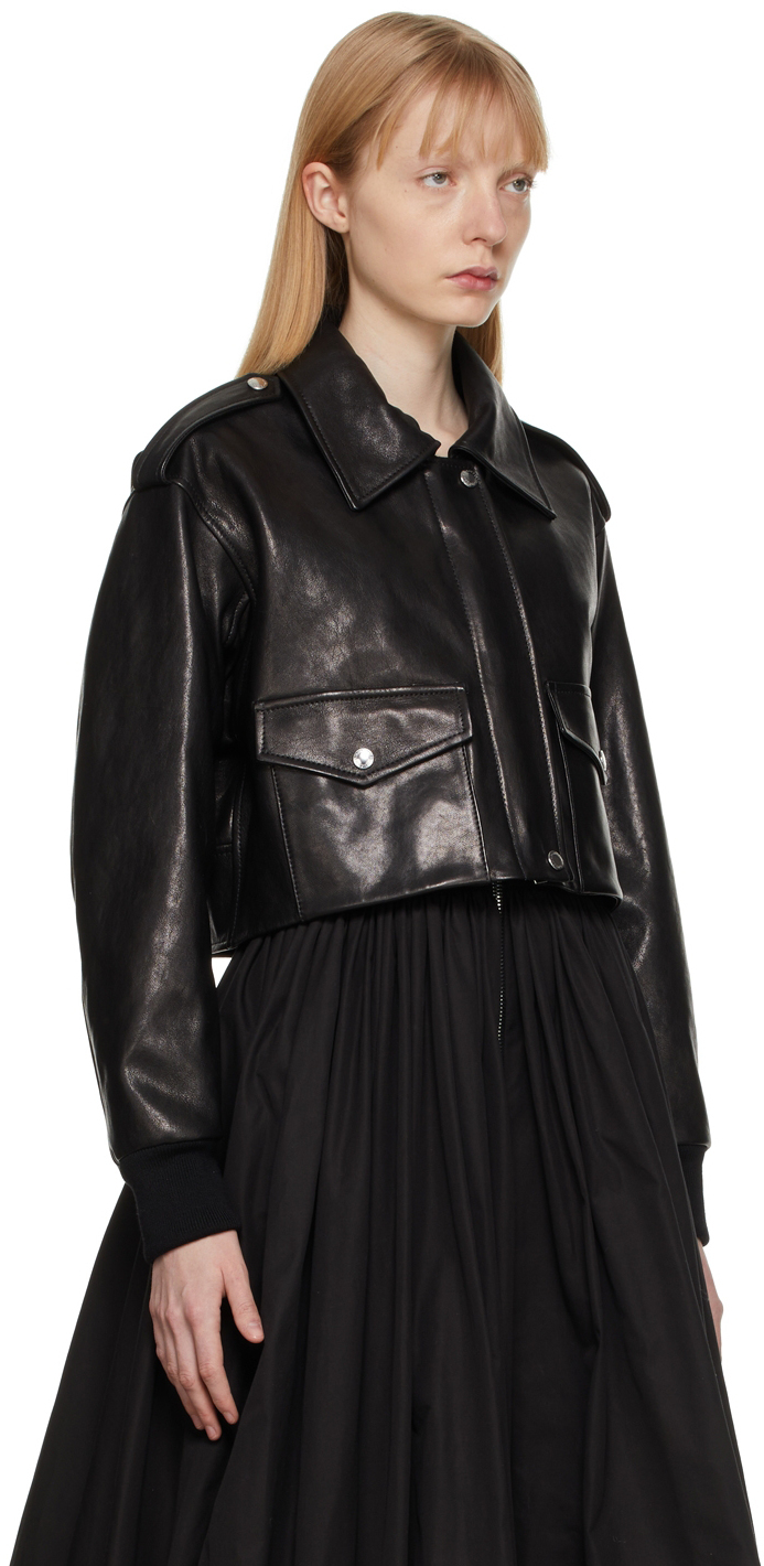 alexander mcqueen black leather