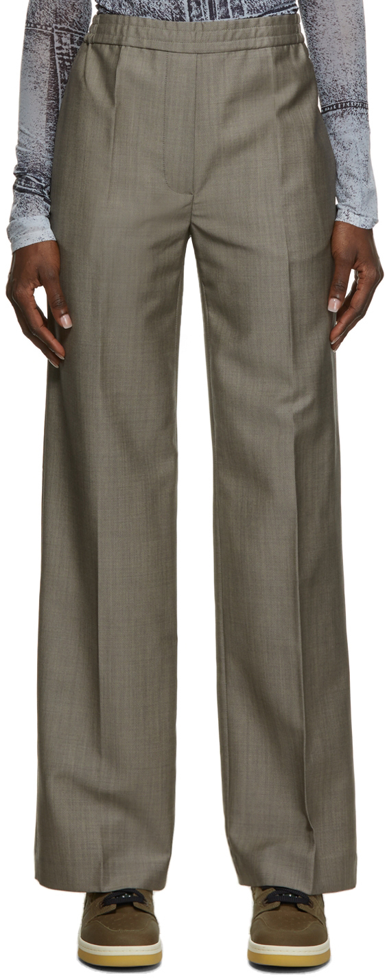 Acne Studios Grey Wool-Blend Trousers 