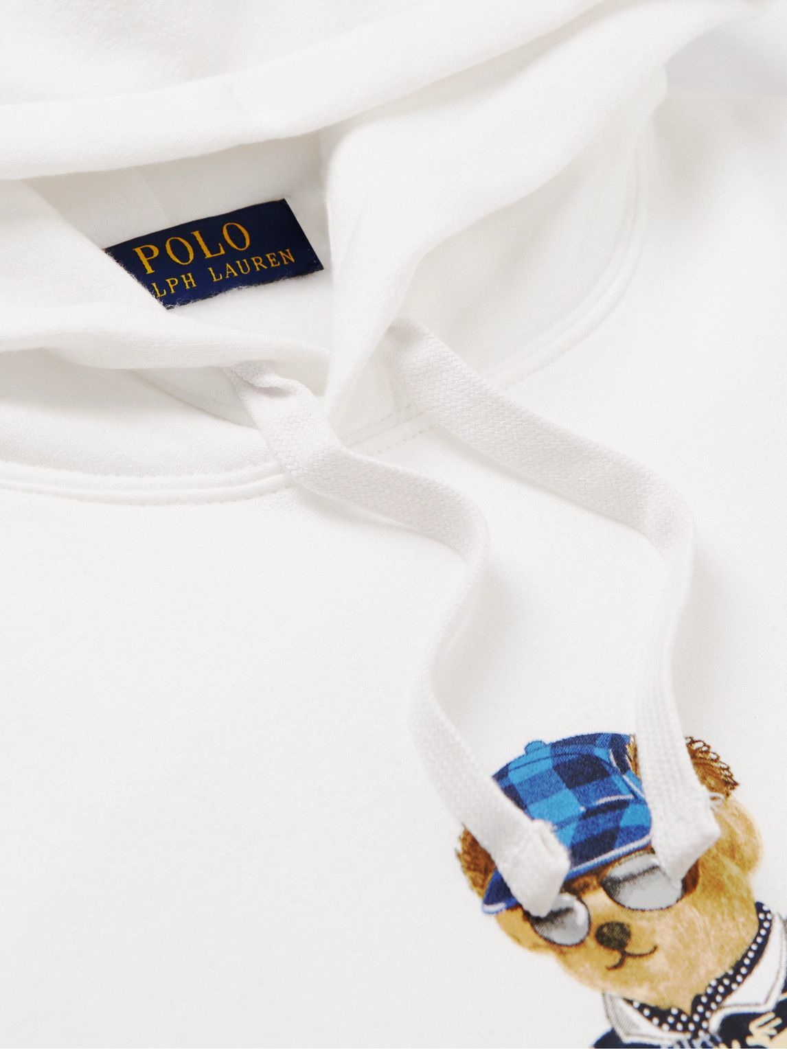 Polo Ralph Lauren - Logo-Print Cotton-Blend Jersey Hoodie - White