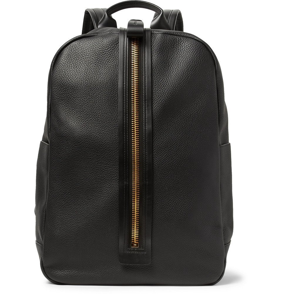 TOM FORD - Full-Grain Leather Backpack - Men - Black TOM FORD