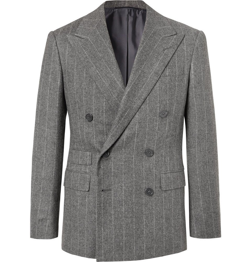 Ralph Lauren Purple Label - Grey Gregory Double-Breasted Pinstriped Wool  Suit Jacket - Men - Gray Ralph Lauren Purple Label