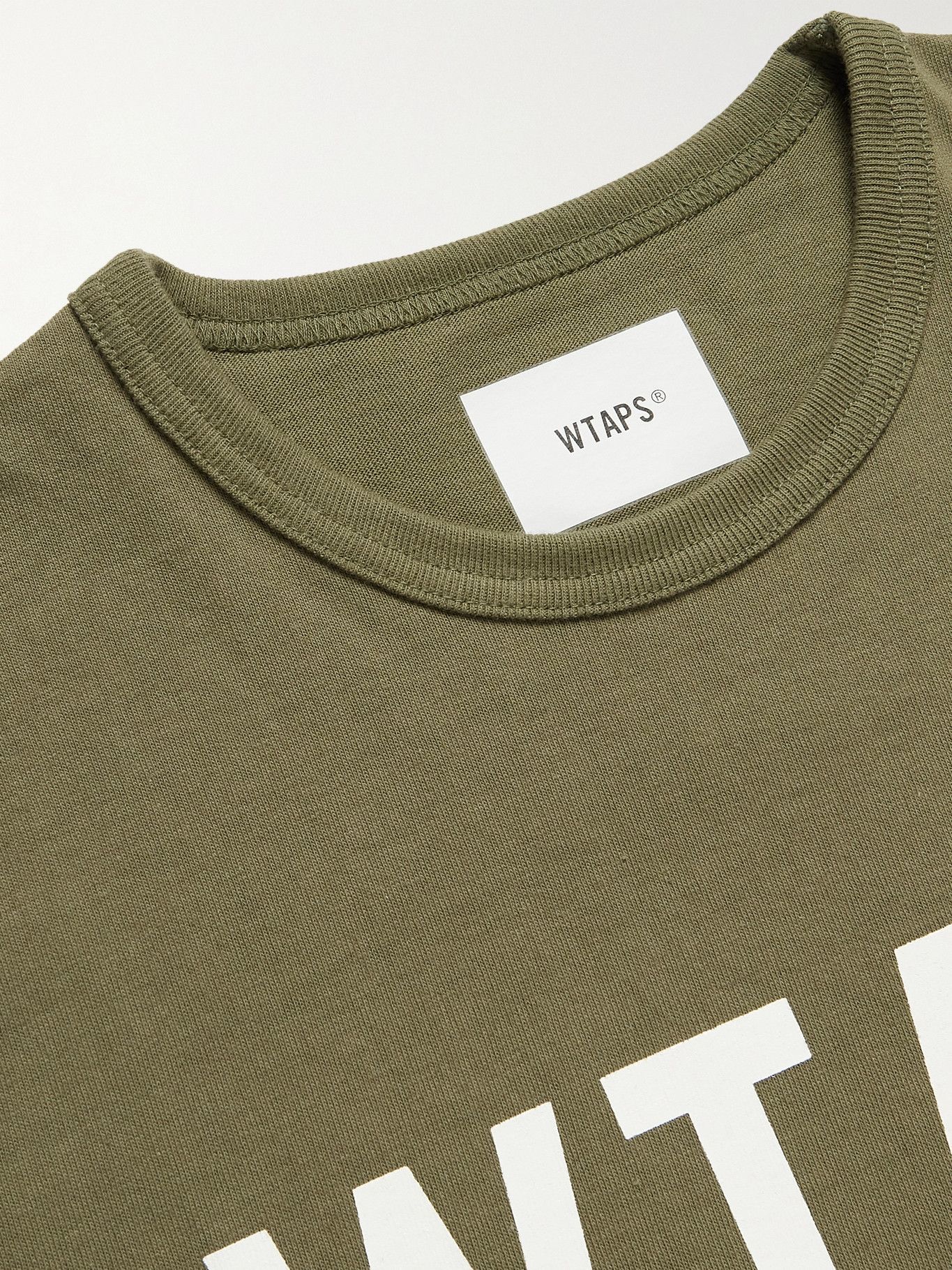 WTAPS - Banner Logo-Print Cotton-Jersey T-Shirt - Green WTAPS
