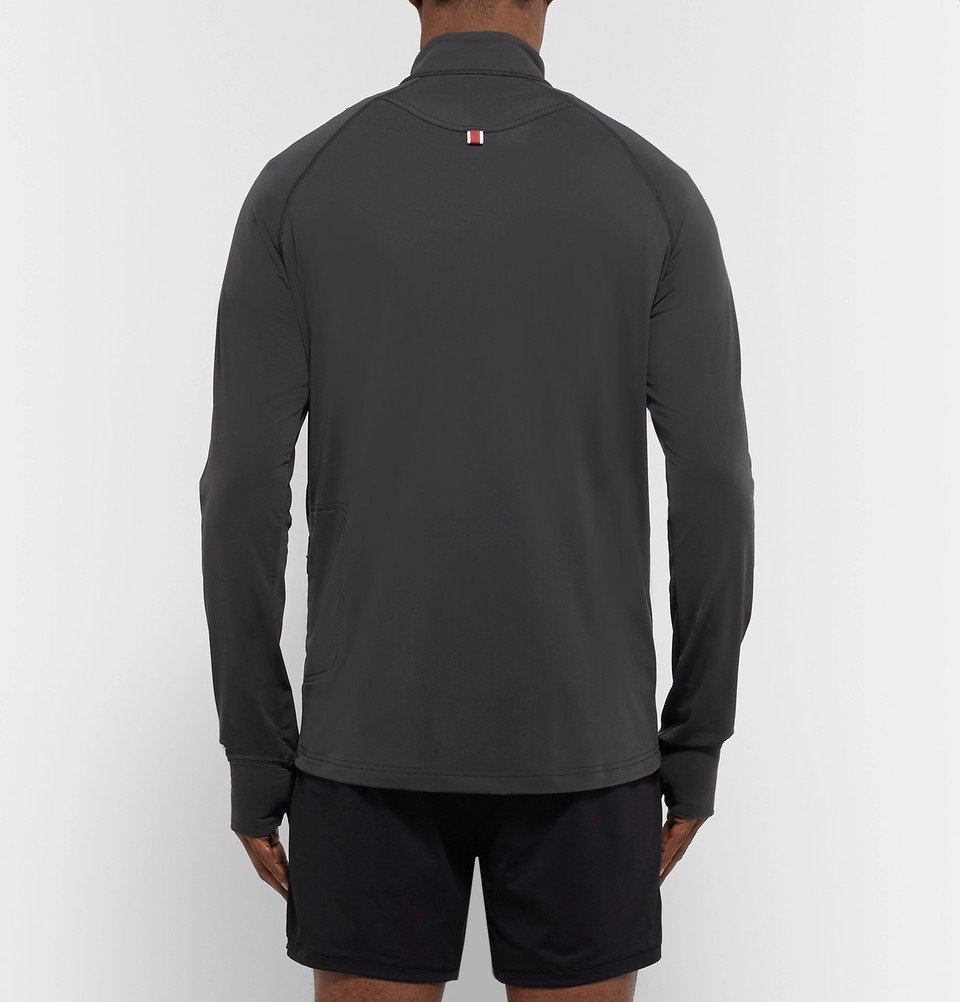 Tracksmith - Fresh Pond Stretch-Jersey Half-Zip Top - Black Tracksmith