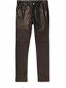 Rick Owens - Skinny-Fit Leather Trousers - Black