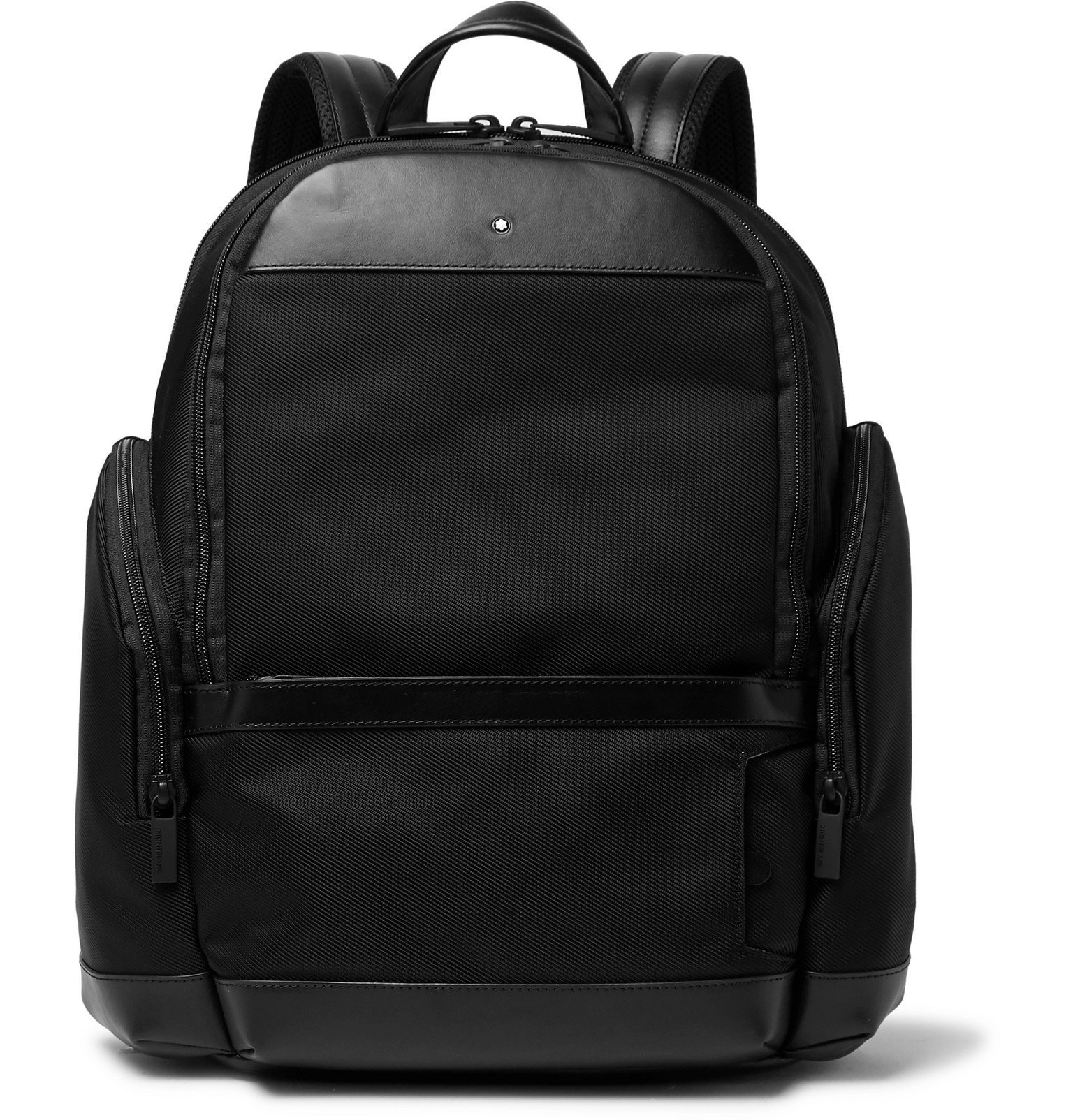 Montblanc - Nightflight Leather-Trimmed Canvas Backpack - Black Montblanc