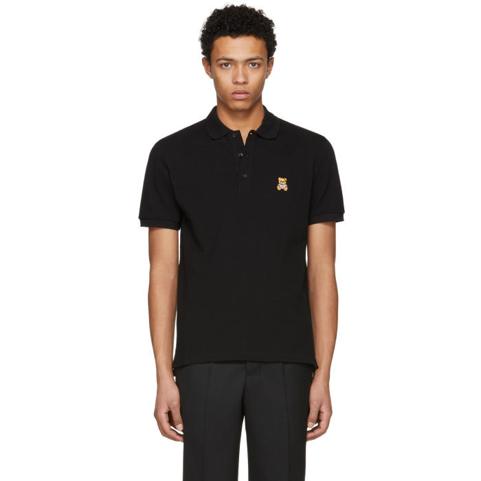 Moschino Black Teddy Bear Polo Moschino