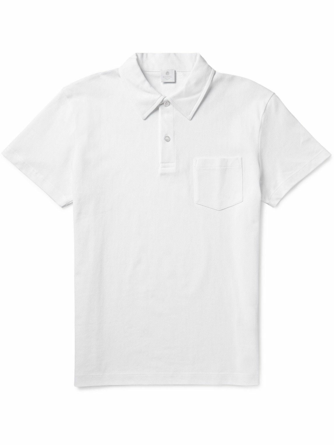 Sunspel - Riviera Cotton-Mesh Polo Shirt - White Sunspel