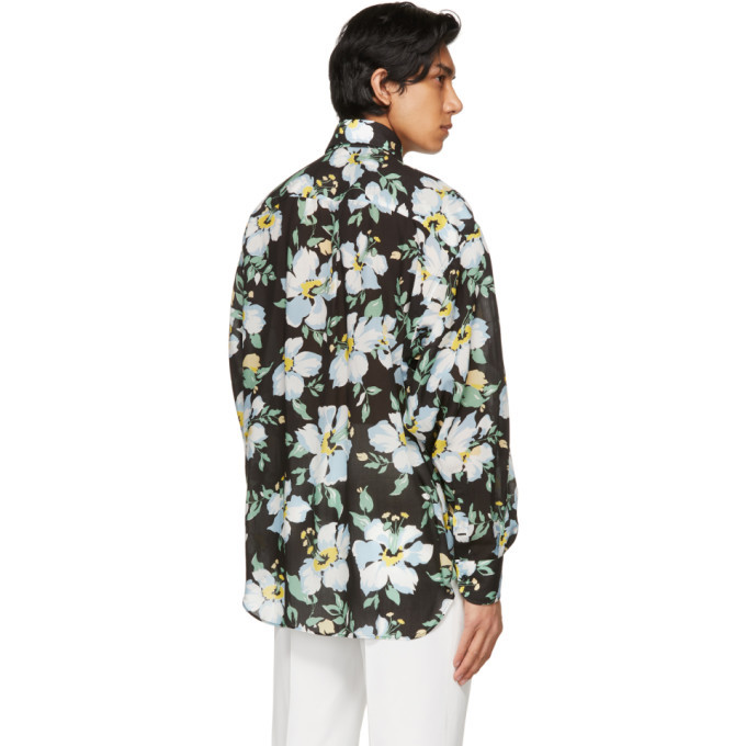 Tom Ford Black and Blue Floral Shirt TOM FORD