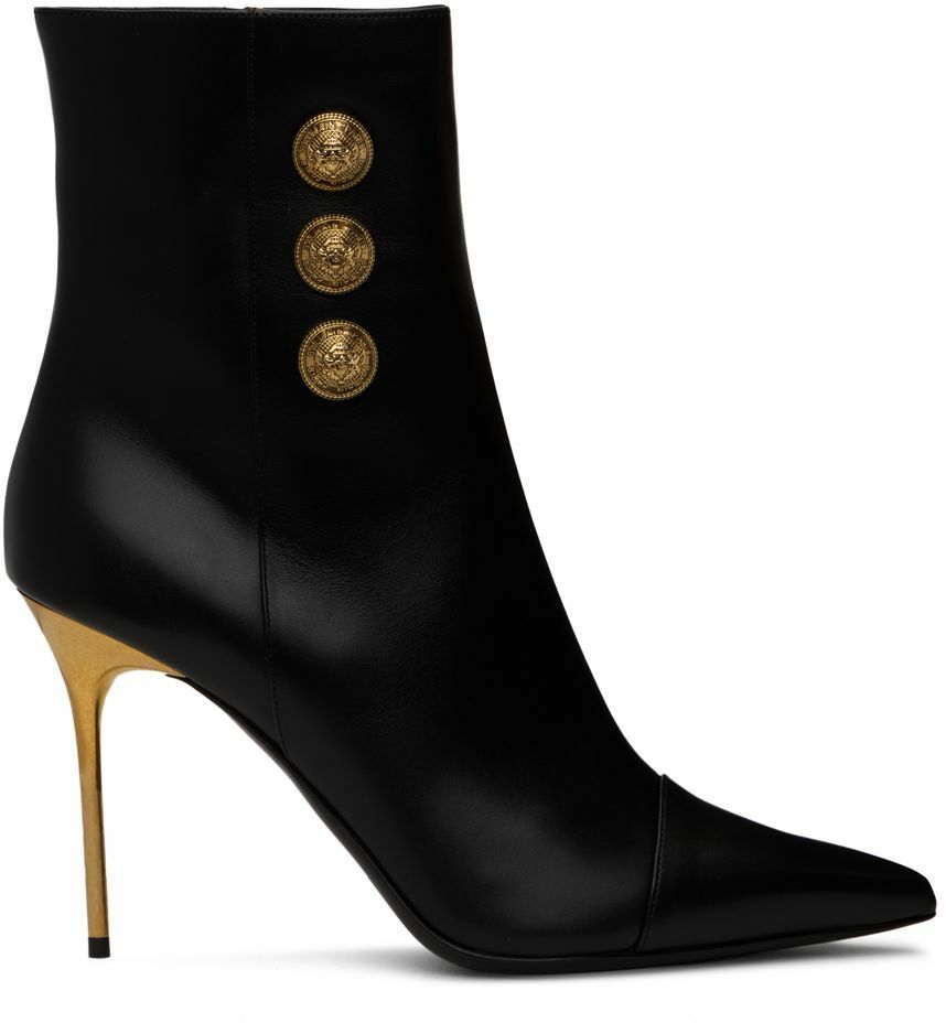 Balmain Black Roni Ankle Boots Balmain