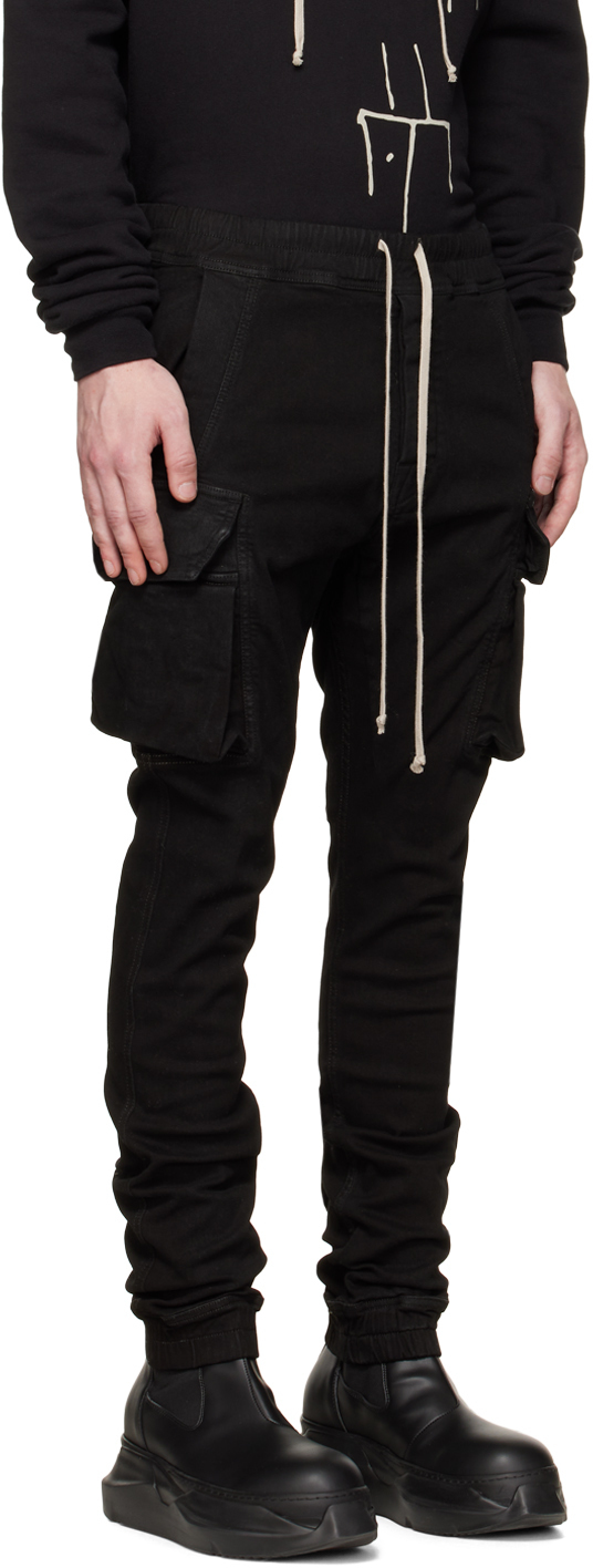 Rick Owens Drkshdw Black Mastodon Cargo Pants Rick Owens Drkshdw