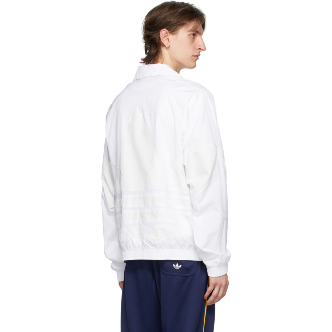 mens white adidas track jacket