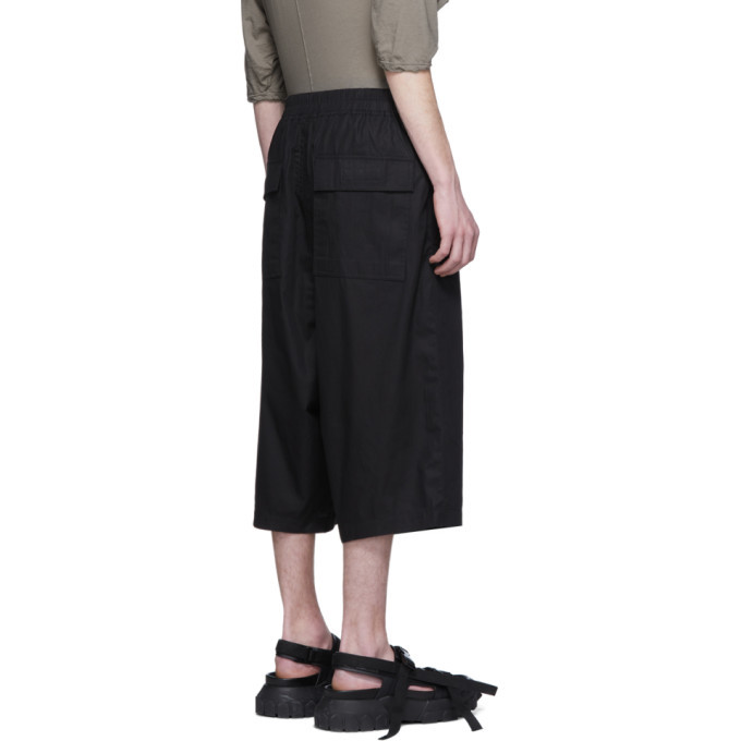 Rick Owens Drkshdw Black Drawstring Karloff Pods Shorts Rick Owens