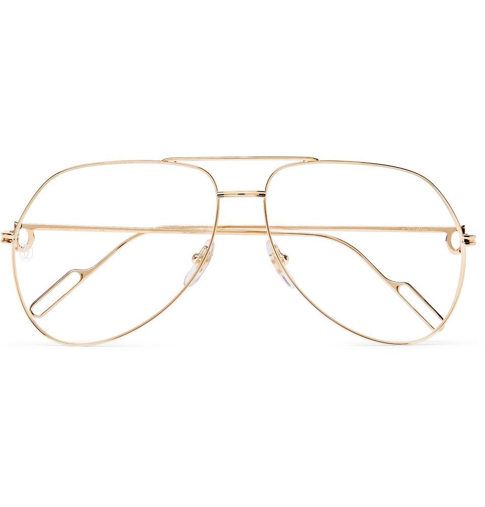 Aviator-Style Gold-Tone Optical Glasses 