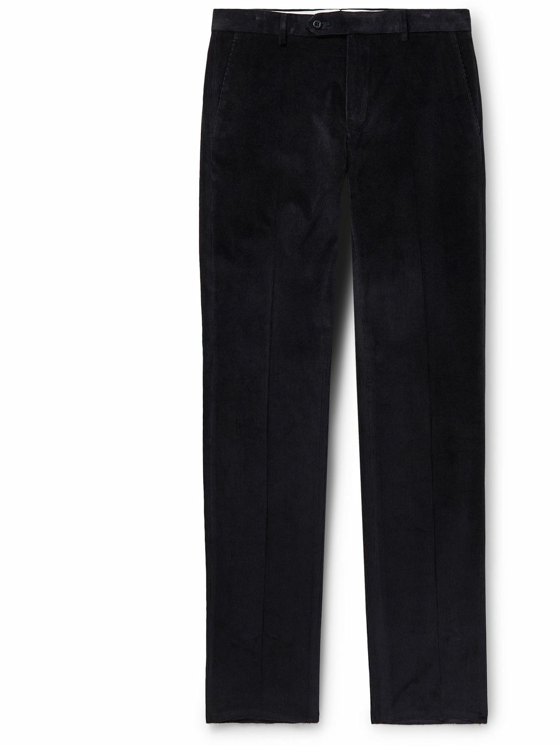 Zanella - Noah Slim-Fit Cotton-Blend Corduroy Trousers - Blue Zanella