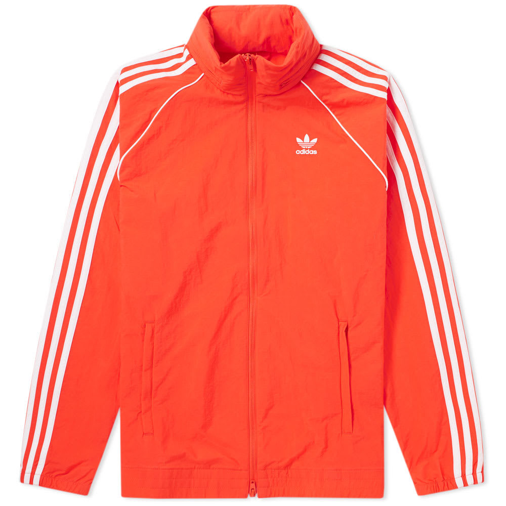 red adidas windbreaker