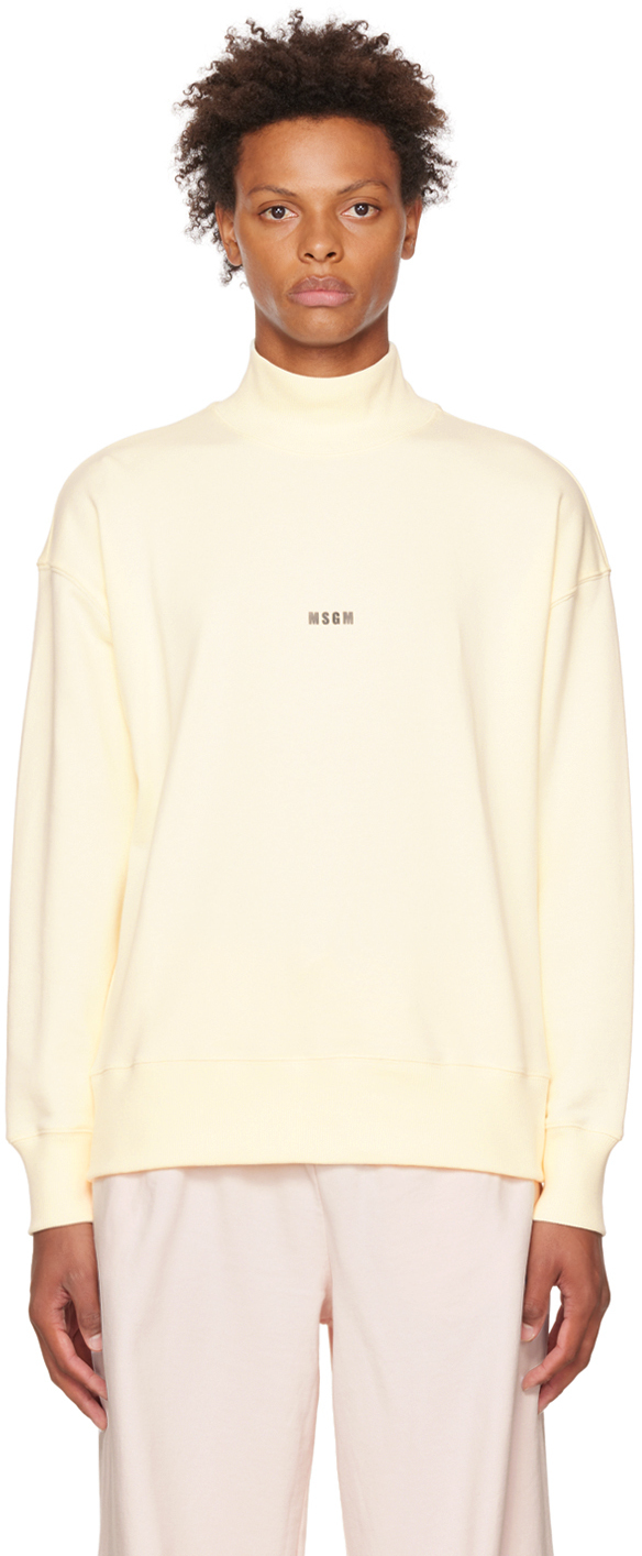 MSGM Off-White Felpa Sweatshirt MSGM