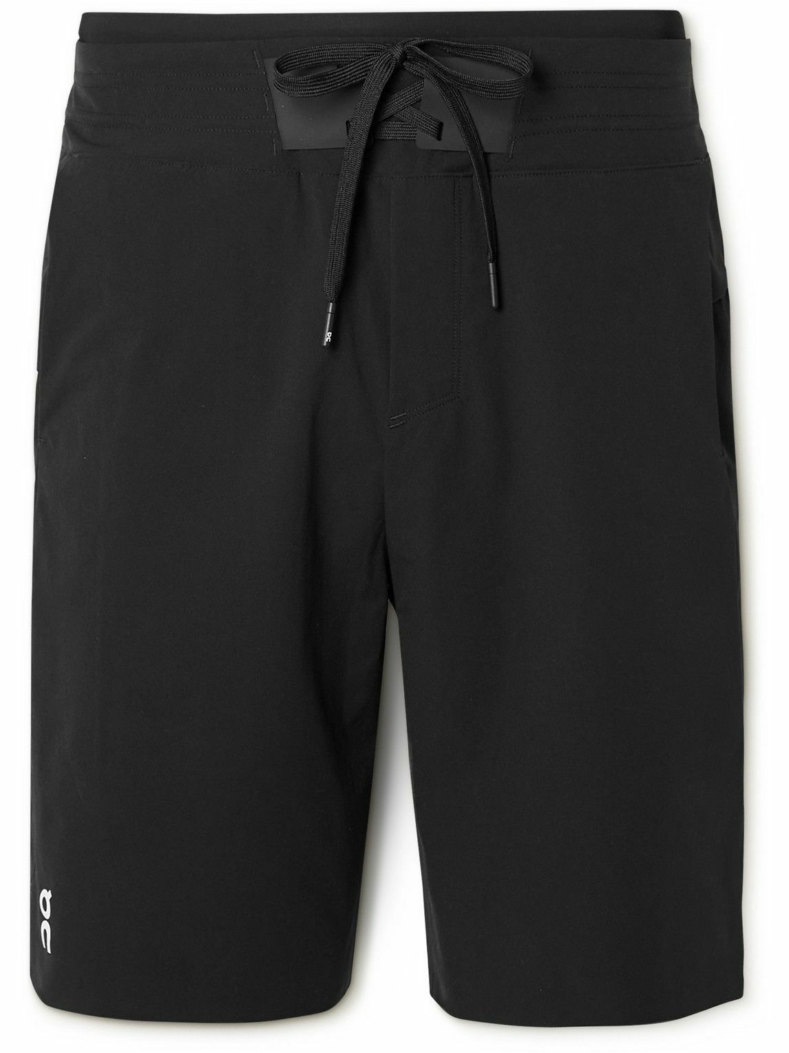 ON Hybrid StraightLeg Shell Drawstring Shorts Black Onia