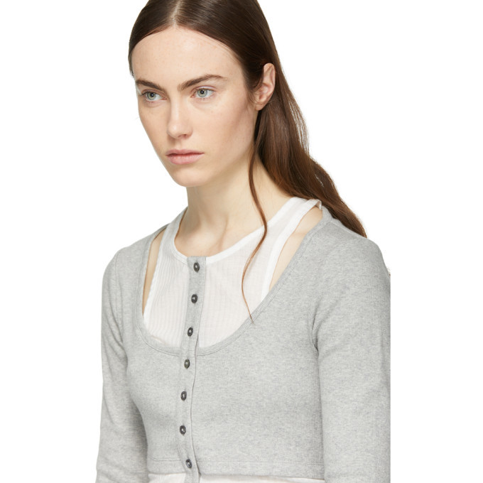 White Layered Mixed Media Crop T-Shirt 