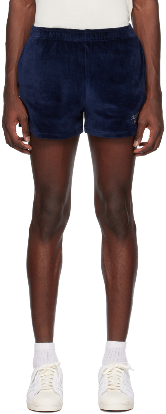 Photo: Sporty & Rich Navy Andy Shorts