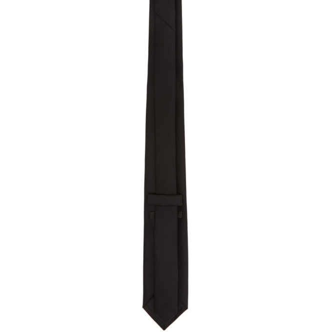 Prada Black Triangle Logo Tie Prada