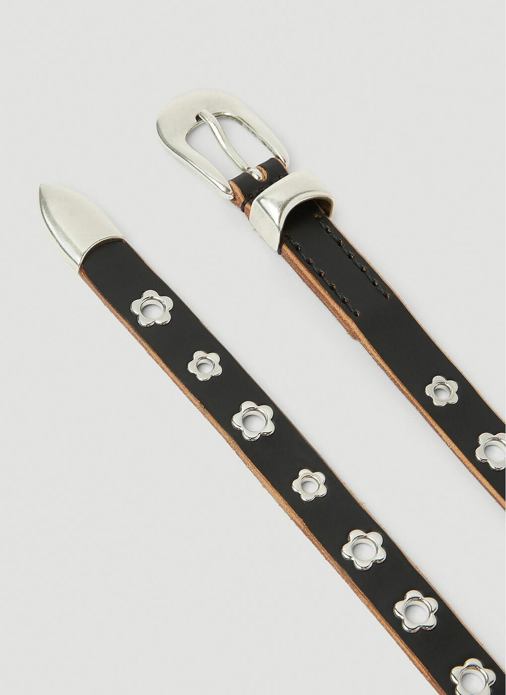Our Legacy - Flower Stud Belt in Black Our Legacy