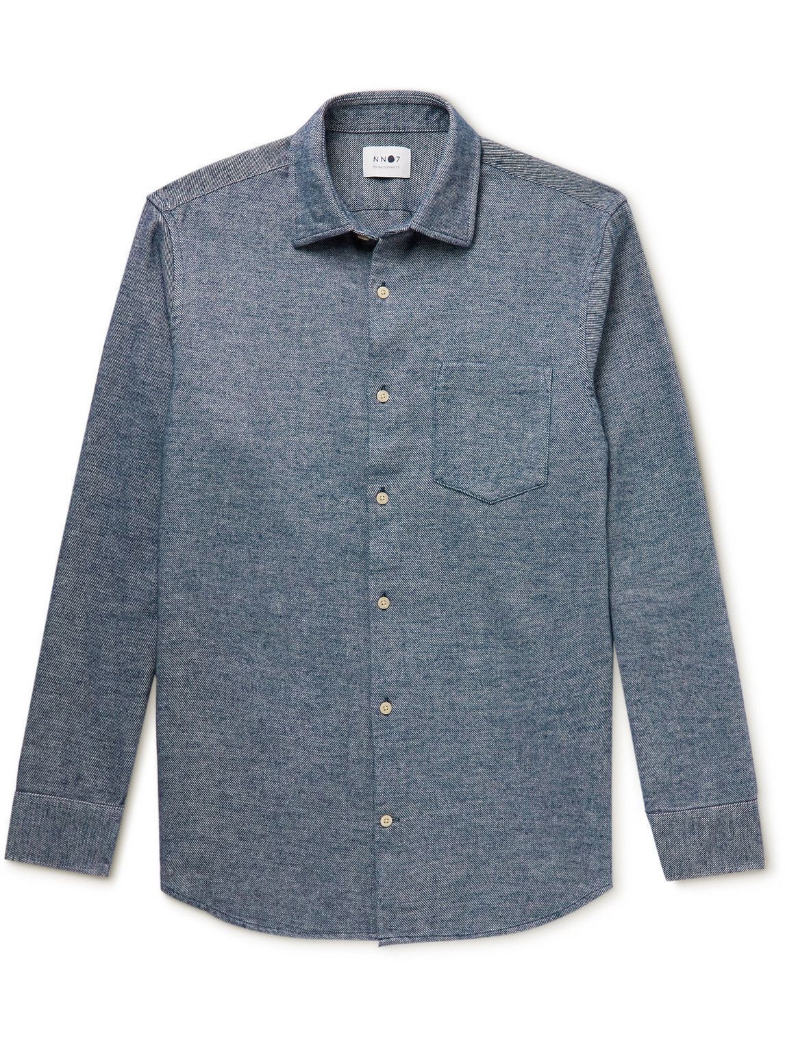 NN07 - Errico Cotton-Flannel Shirt - Blue NN07