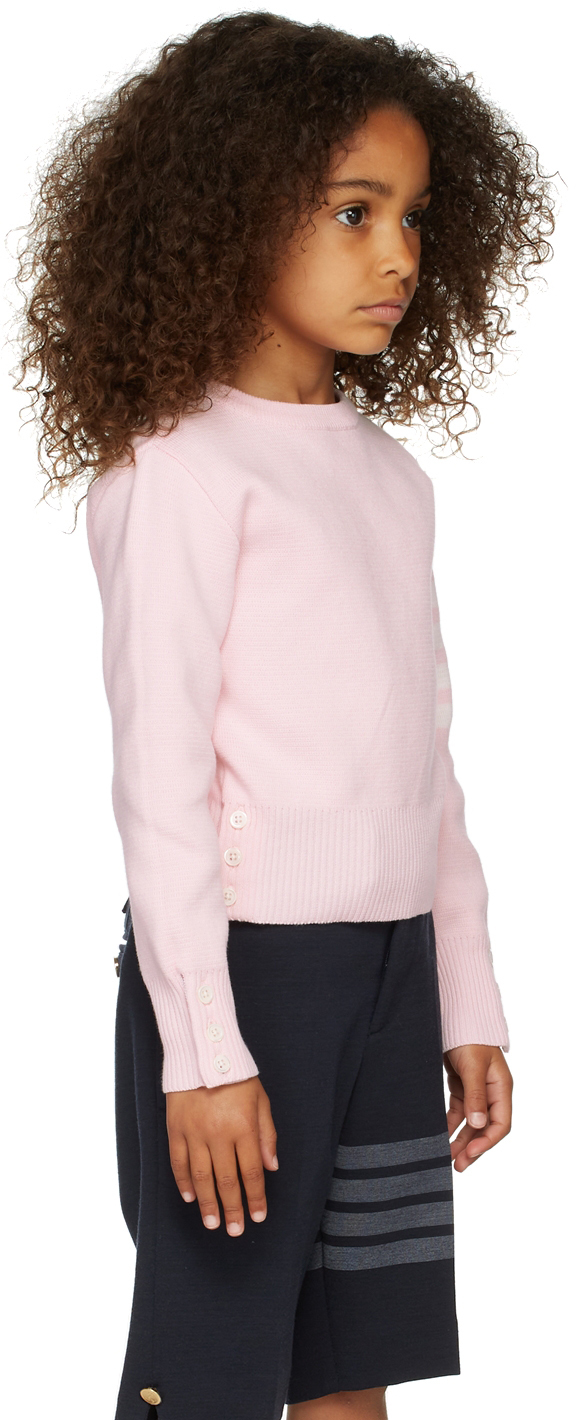 Thom Browne Kids Pink Cotton 4-Bar 