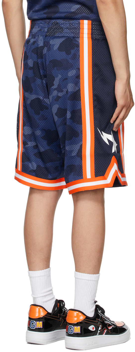 BAPE Navy Color Camo Wide Basketball 