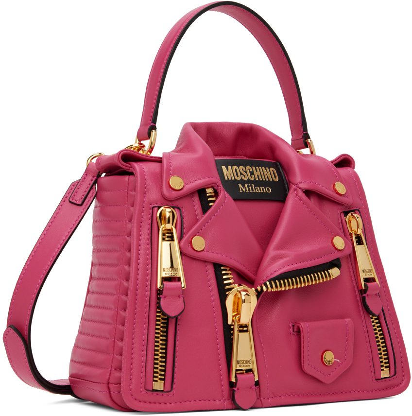 Moschino Pink Small Biker Bag Moschino