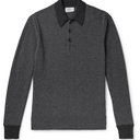 Oliver Spencer - Pablo Two-Tone Mélange Virgin Wool Polo Shirt - Gray