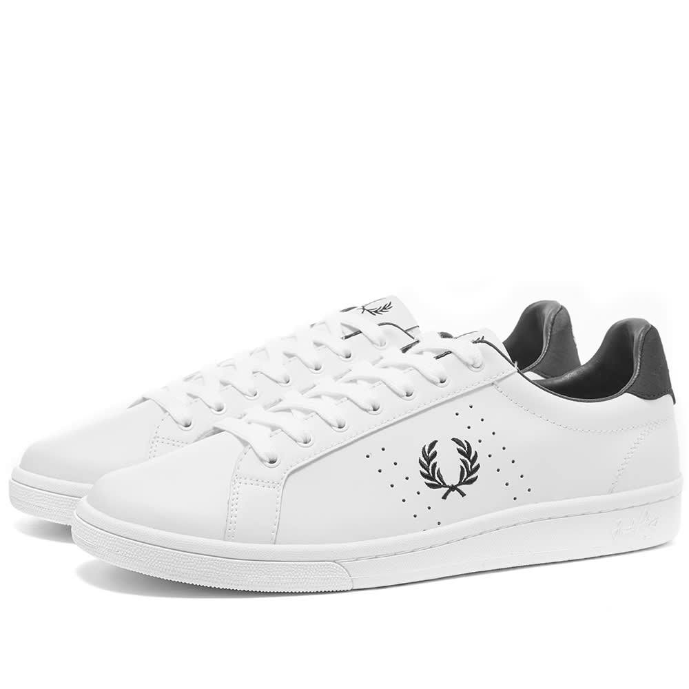 Men Fred Perry Shoes B721 White Sneakers New Authentic 