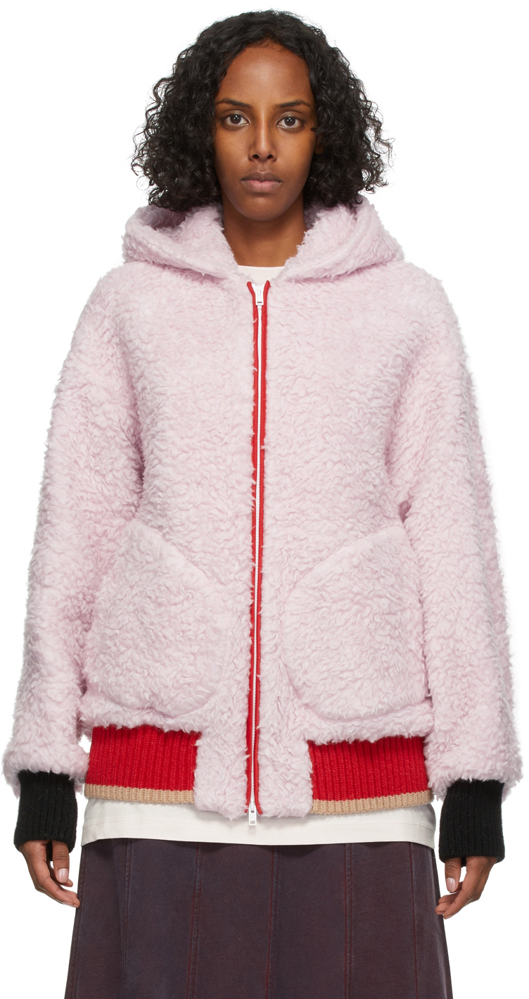 Marni Pink Mohair Bomber Jacket Marni