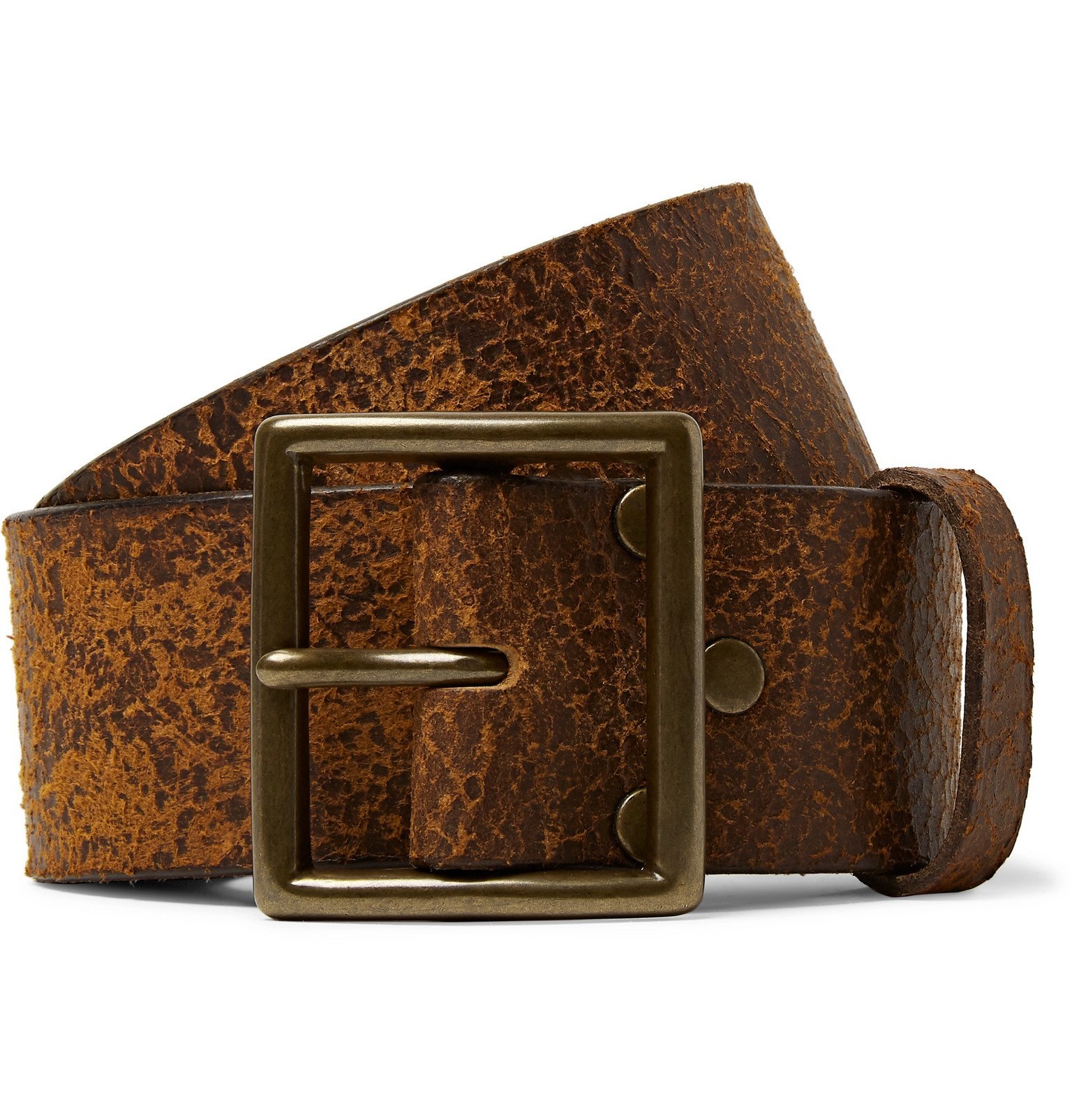 rrl distressed leather belt