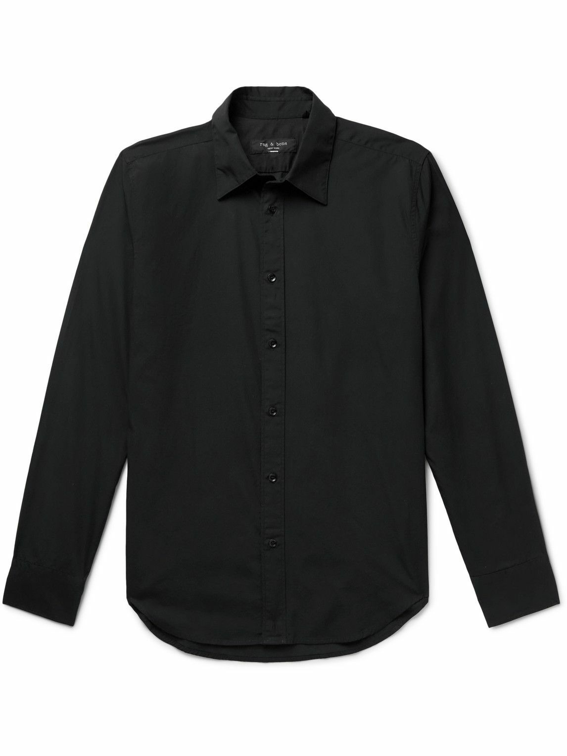 Photo: Rag & Bone - Zac 365 Slim-Fit Cotton-Poplin Shirt - Black