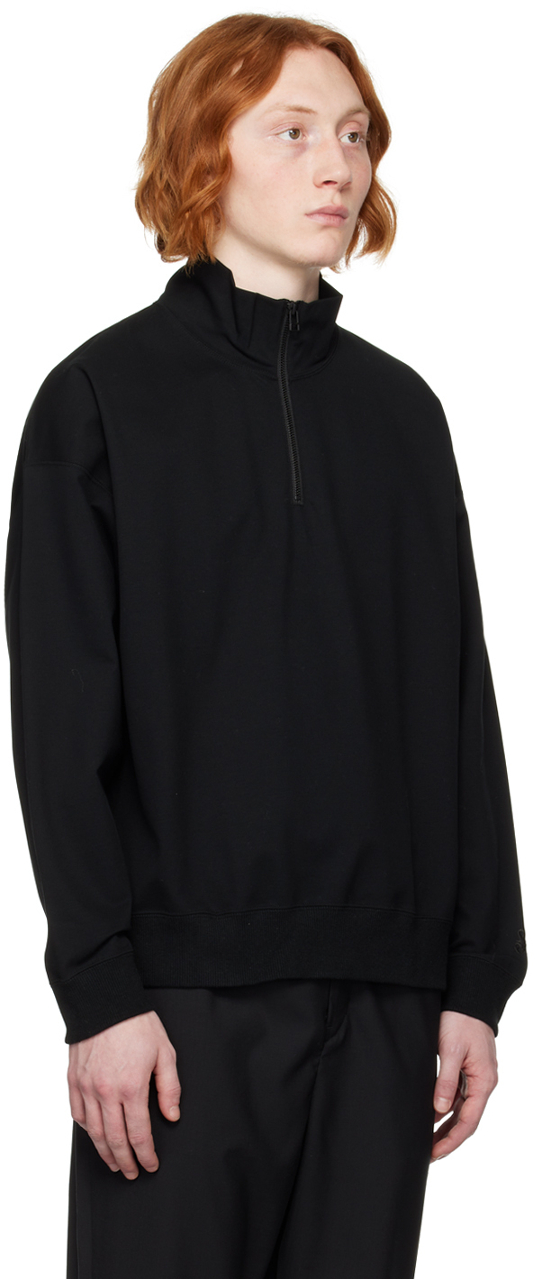 SOPHNET. Black Half-Zip Sweater SOPHNET.