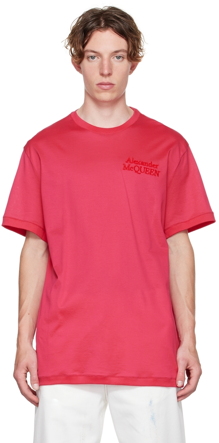 Alexander McQueen Pink Logo T-Shirt Alexander McQueen