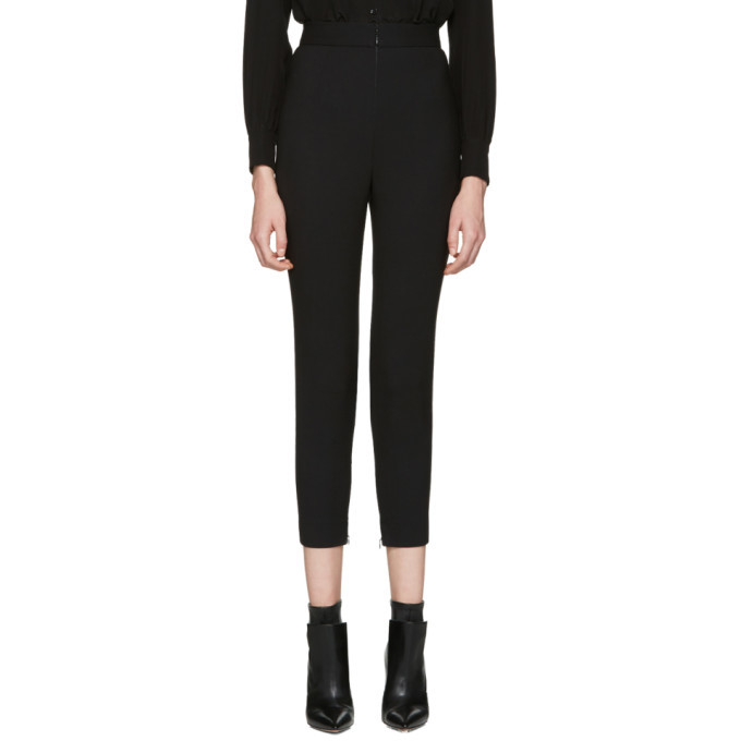 skinny wool trousers