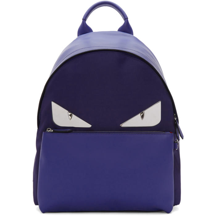 Fendi Blue Bag Bugs Backpack Fendi