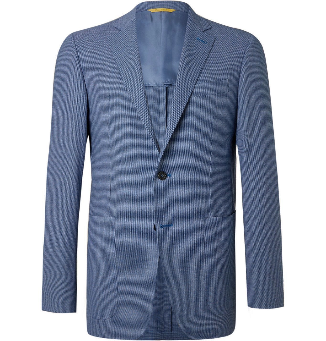 Canali - Kei Slim-Fit Puppytooth Super 130s Wool Blazer - Blue Canali