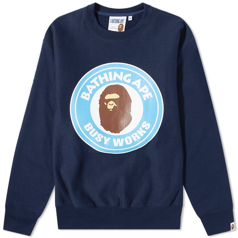 Relaxed Fit Crew Sweat A Bathing Ape