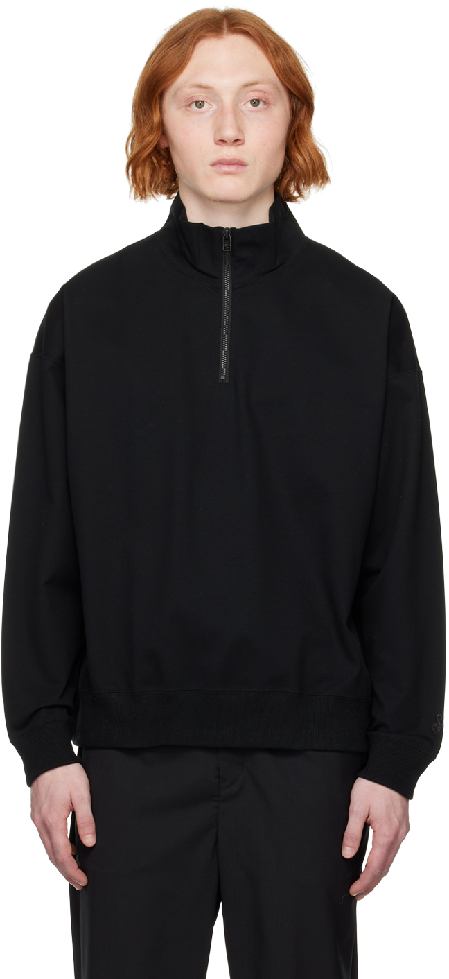 SOPHNET. Black Half-Zip Sweater SOPHNET.