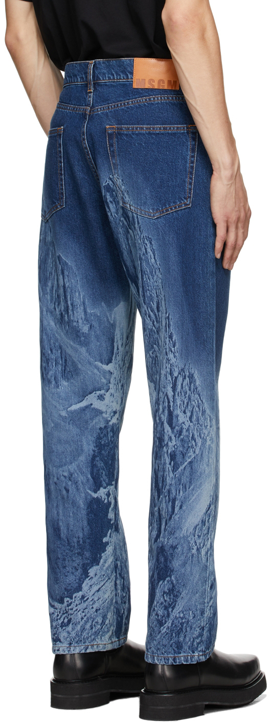 MSGM Blue Print Jeans MSGM